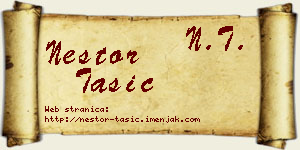 Nestor Tasić vizit kartica